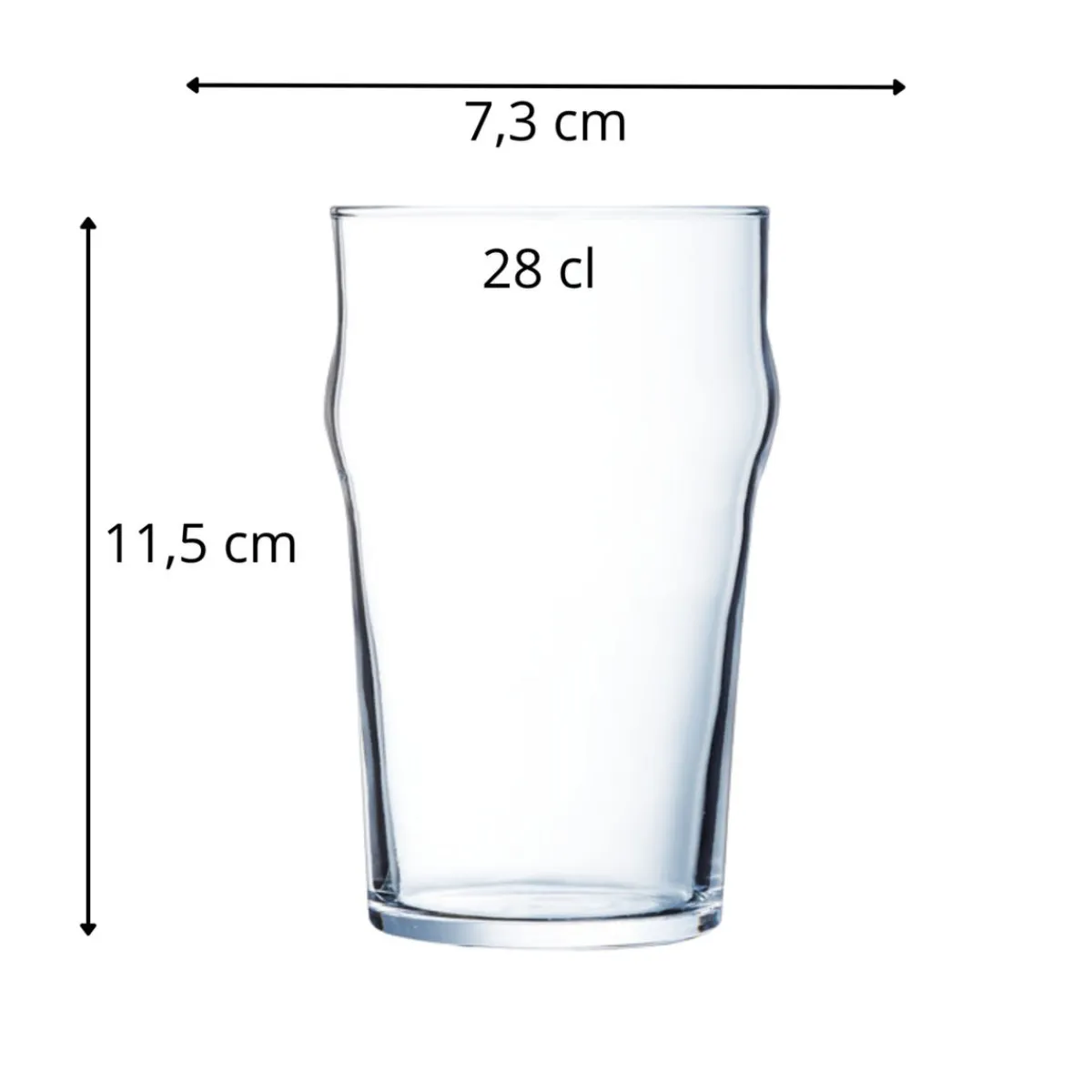 ARCOROC Verre à bière verre trempé 28 cl Nonic Clearance
