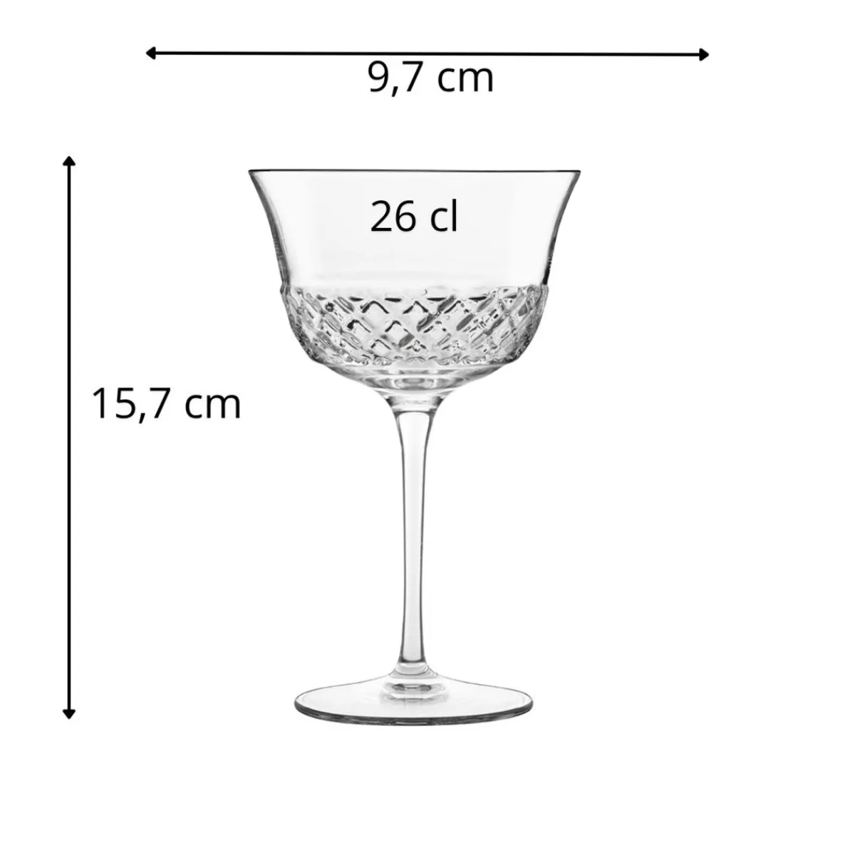 Verre à cocktail fizz verre cristallin 26 cl Roma 1960 - LUIGI BORMIOLI Hot