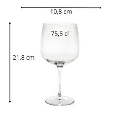 Verre à cocktail gin verre cristallin 75,5 cl Novecento Art Deco - BORMIOLI ROCCO New