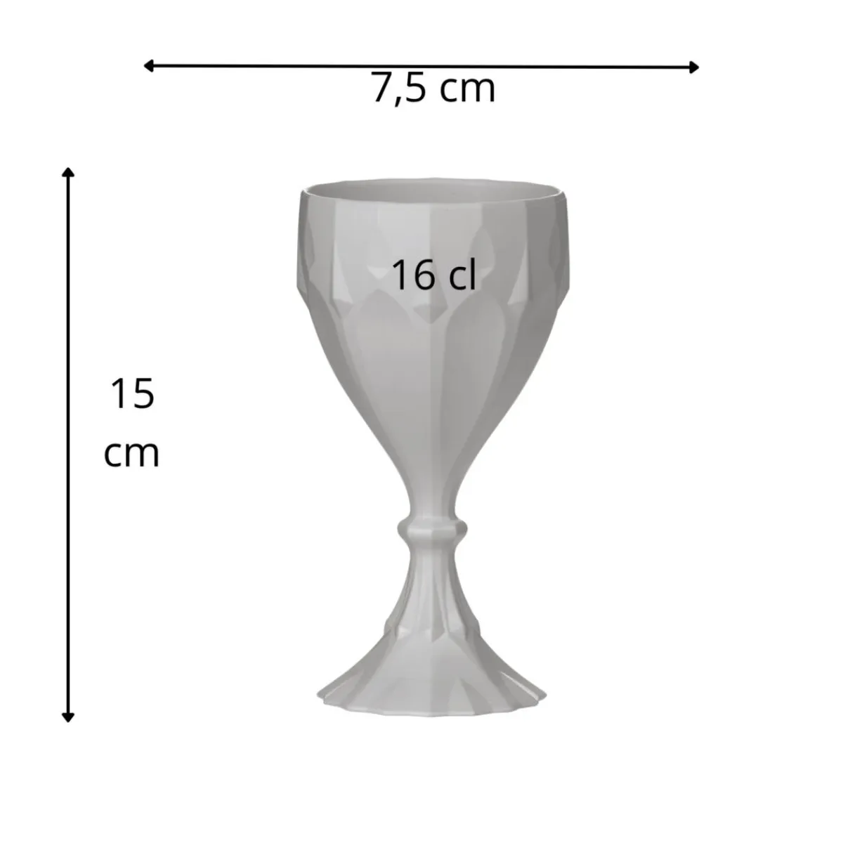 SAINT ROMAIN Verre à pied Blanc Coton fibre végétale 16 cl Banquise Liliroc Online