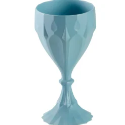 SAINT ROMAIN Verre à pied bleu ocean fibre végétale 16 cl Banquise Liliroc Clearance