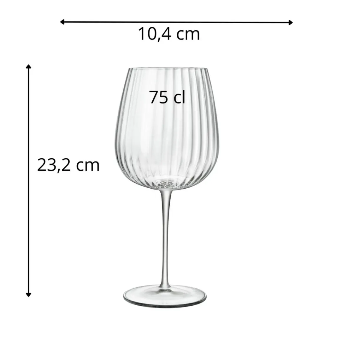 LUIGI BORMIOLI Verre à pied gin verre cristallin 75 cl Speakeasies Swing New