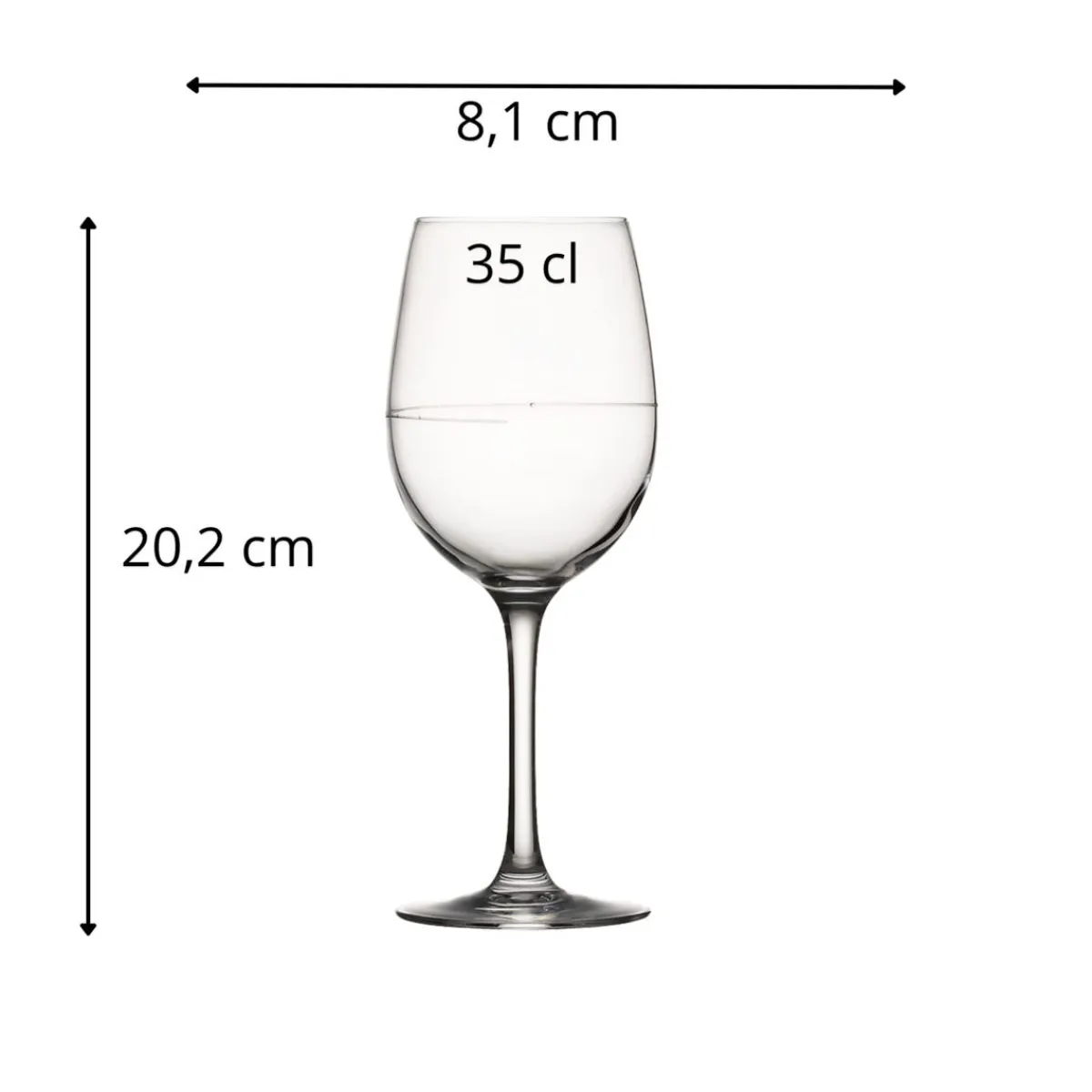 Verre à pied jaugé ellipse verre cristallin 35 cl Cabernet - CHEF & SOMMELIER Hot