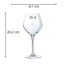 CHEF & SOMMELIER Verre à pied jaugé grappe verre cristallin 35 cl Cabernet Vin Jeunes Discount