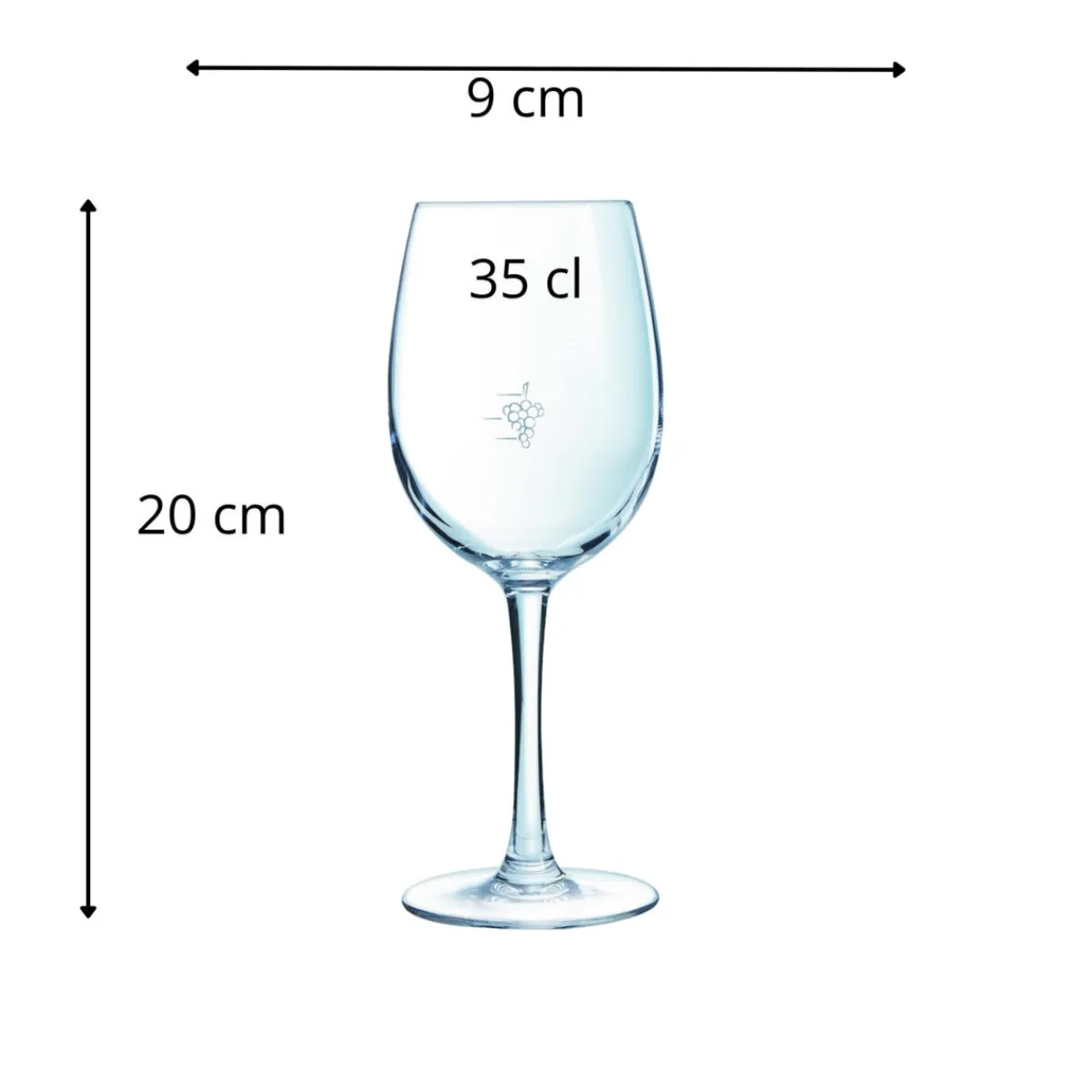 Verre à pied jaugé grappe verre cristallin 35 cl Cabernet - CHEF & SOMMELIER Hot