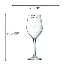 PRO.MUNDI Verre à pied jaugé verre 27 cl Allegro Discount