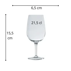 Verre à pied jaugé verre cristallin 21,5 cl Doc - LUIGI BORMIOLI New