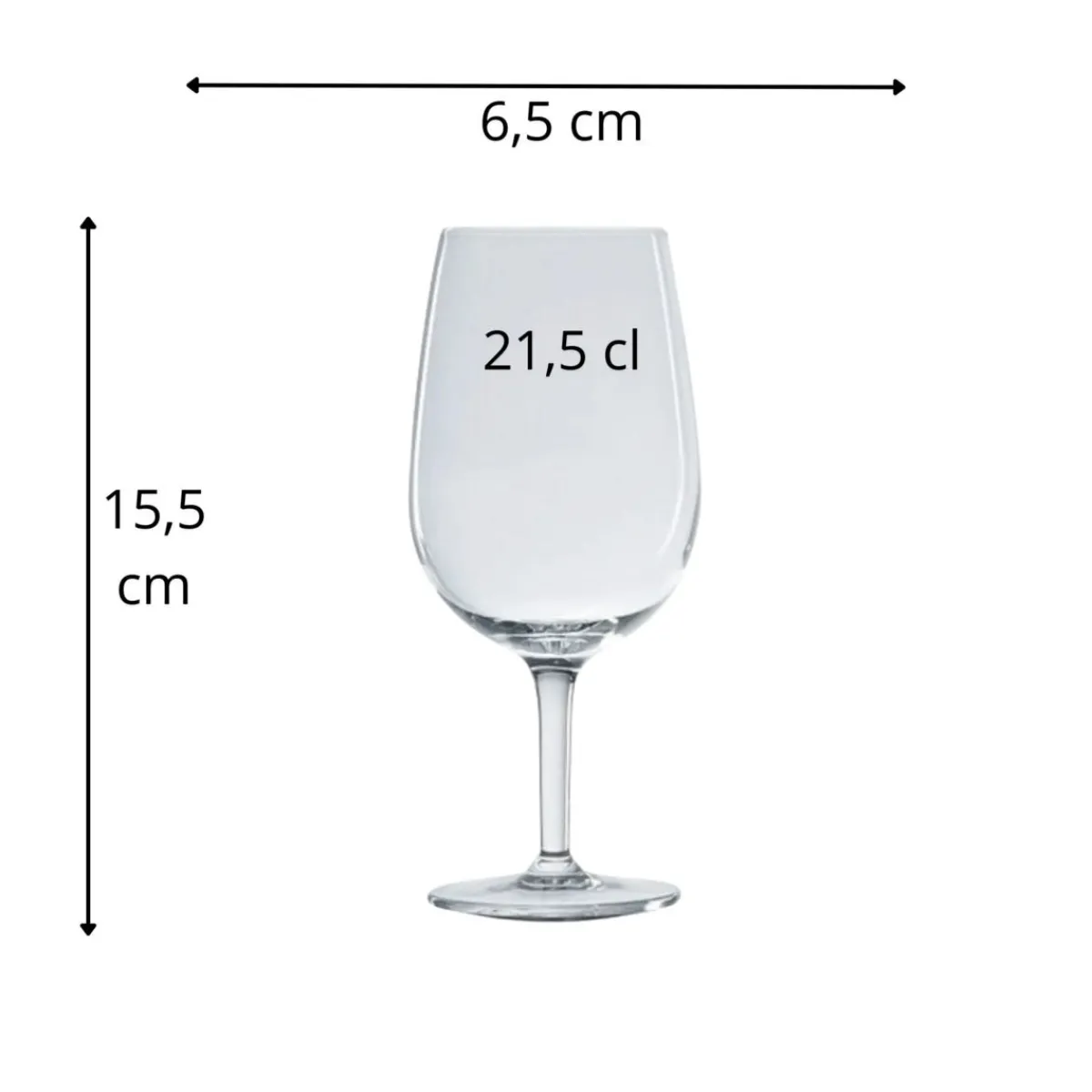 Verre à pied jaugé verre cristallin 21,5 cl Doc - LUIGI BORMIOLI New