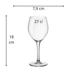 Verre à pied multi-usages verre trempé 27 cl Milano - BORMIOLI ROCCO New