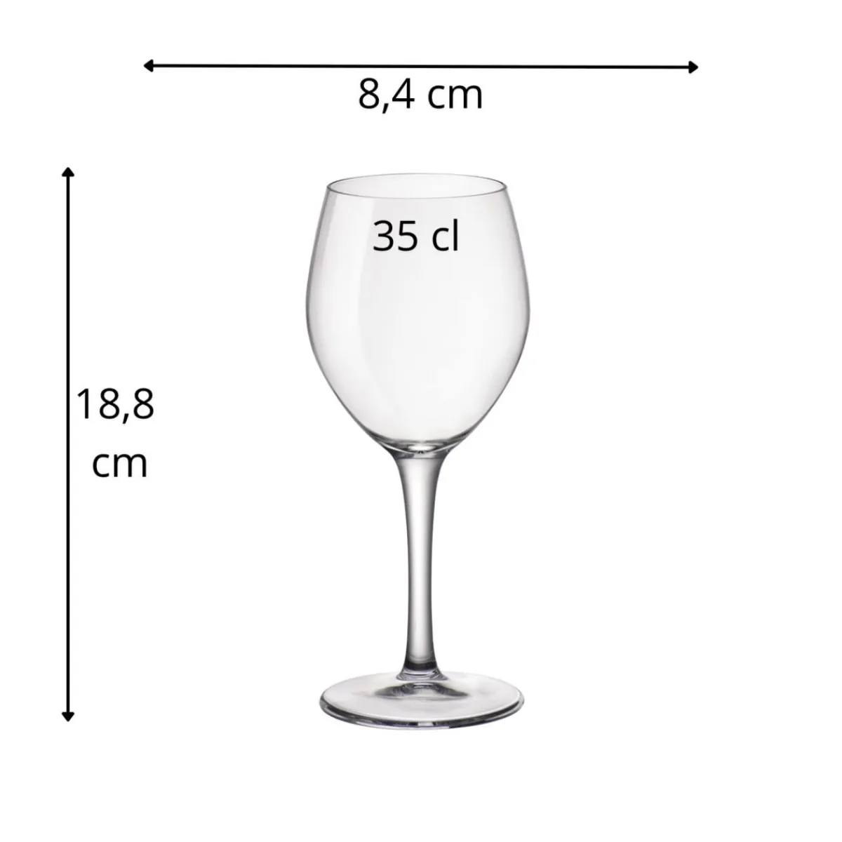 Verre à pied multi-usages verre trempé 35 cl Milano - BORMIOLI ROCCO
