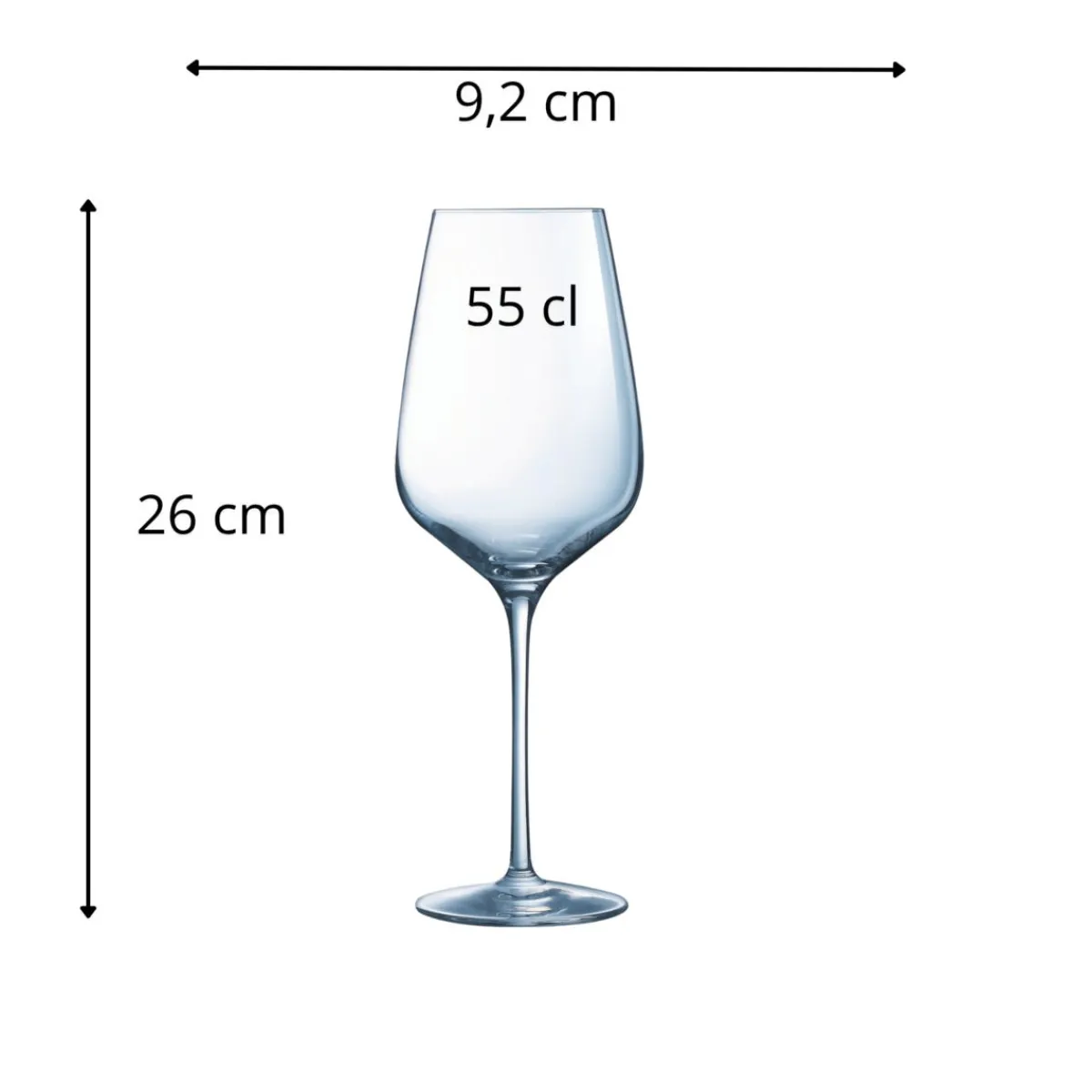 CHEF & SOMMELIER Verre à pied rond verre cristallin 55 cl Sublym Best