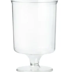 Aucune Verre à pied transparent plastique Ø 6 cm 16 cl (10 pièces) Clearance