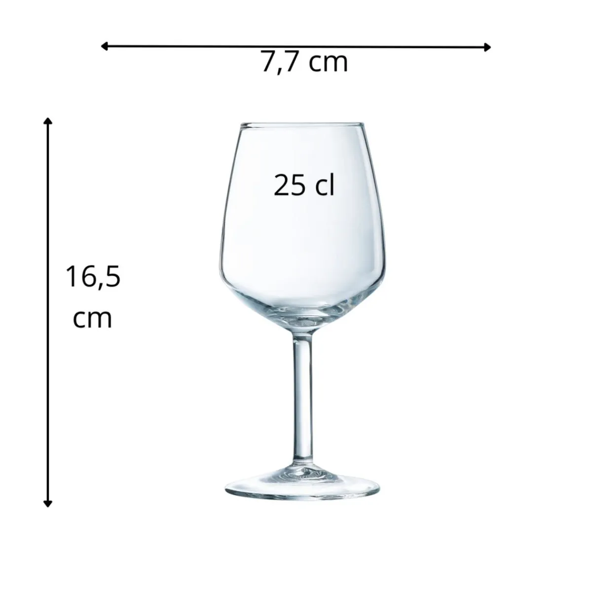 Verre à pied verre 25 cl Silhouette - ARCOROC Discount