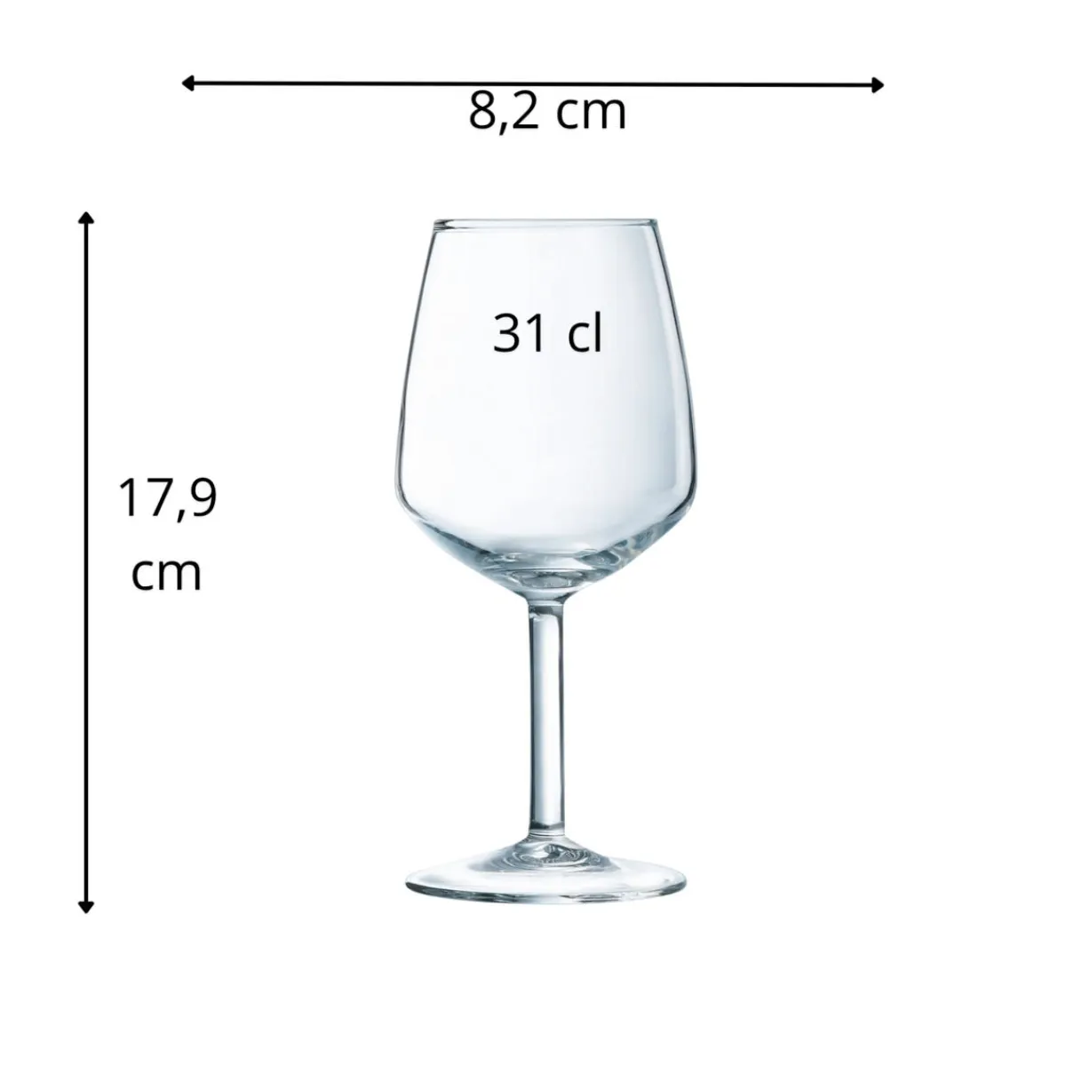Verre à pied verre 31 cl Silhouette - ARCOROC Best