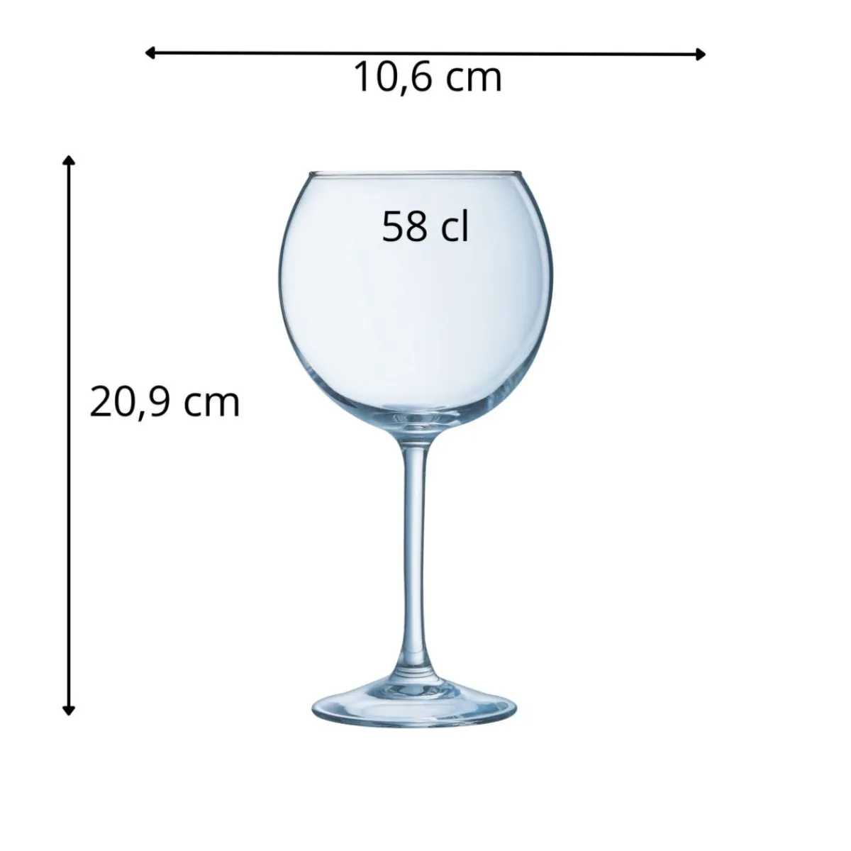 ARCOROC Verre à pied verre 58 cl Vina Online