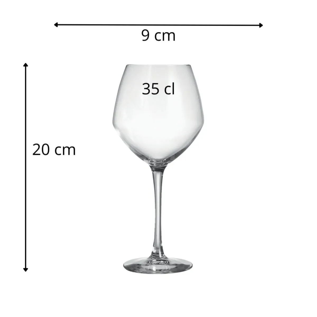 Verre à pied verre cristallin 35 cl Cabernet Vin Jeunes - CHEF & SOMMELIER Best