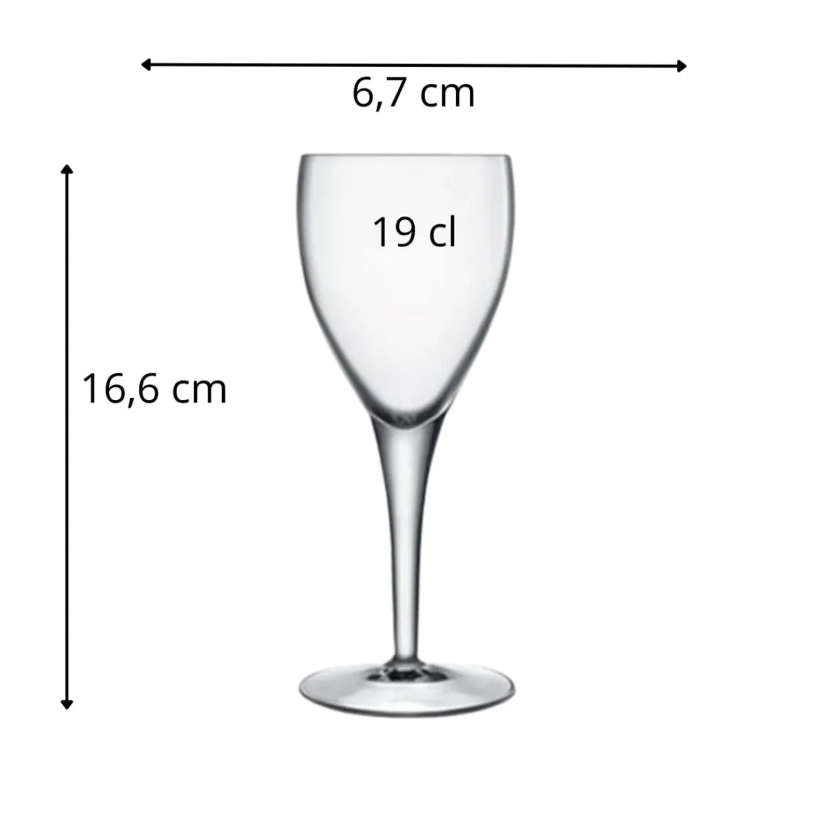 Verre à pied verre cristallin 19 cl Michelangelo - LUIGI BORMIOLI Sale