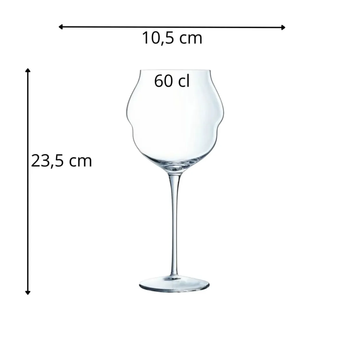 Verre à pied verre cristallin 60 cl Macaron - CHEF & SOMMELIER Online