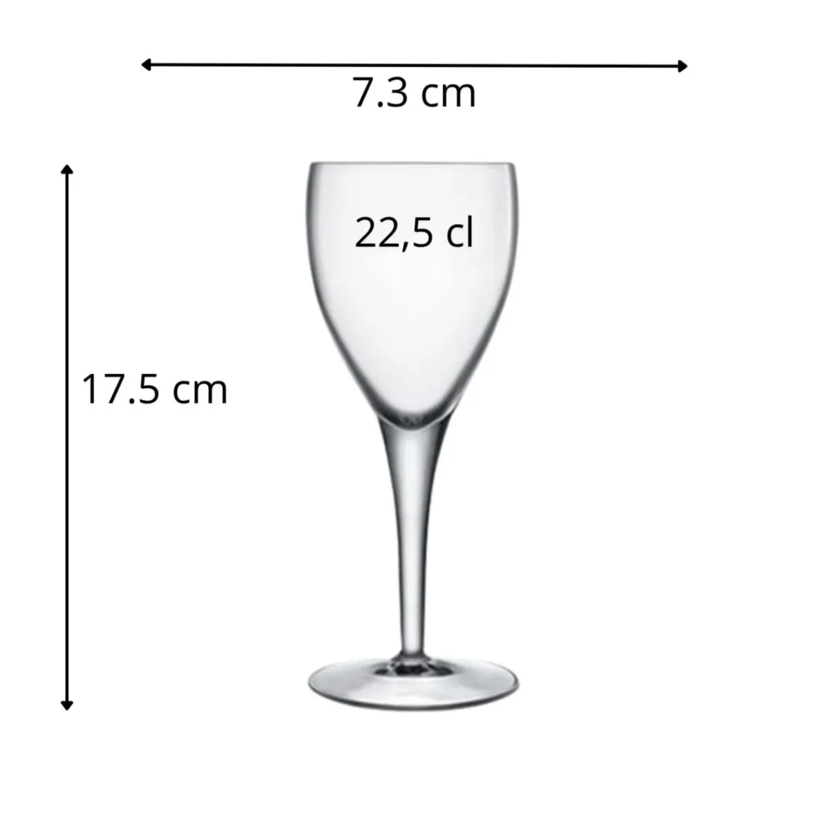 LUIGI BORMIOLI Verre à pied verre cristallin 22,5 cl Michelangelo