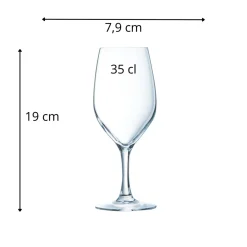 Verre à pied verre cristallin 35 cl Evidence - CHEF & SOMMELIER Outlet