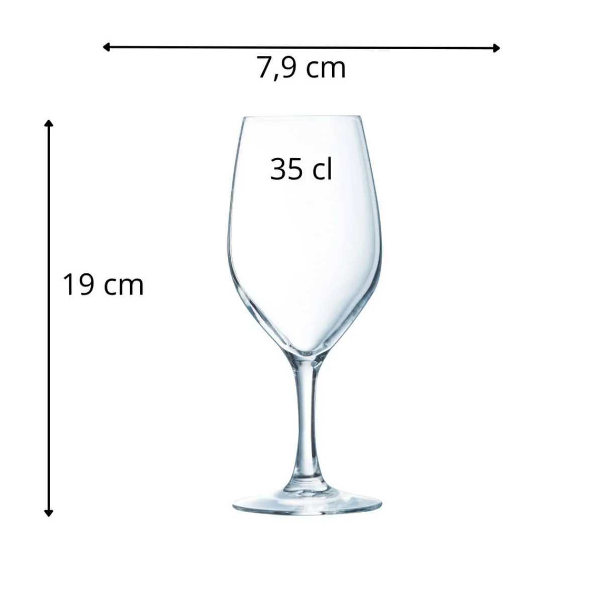 Verre à pied verre cristallin 35 cl Evidence - CHEF & SOMMELIER Outlet