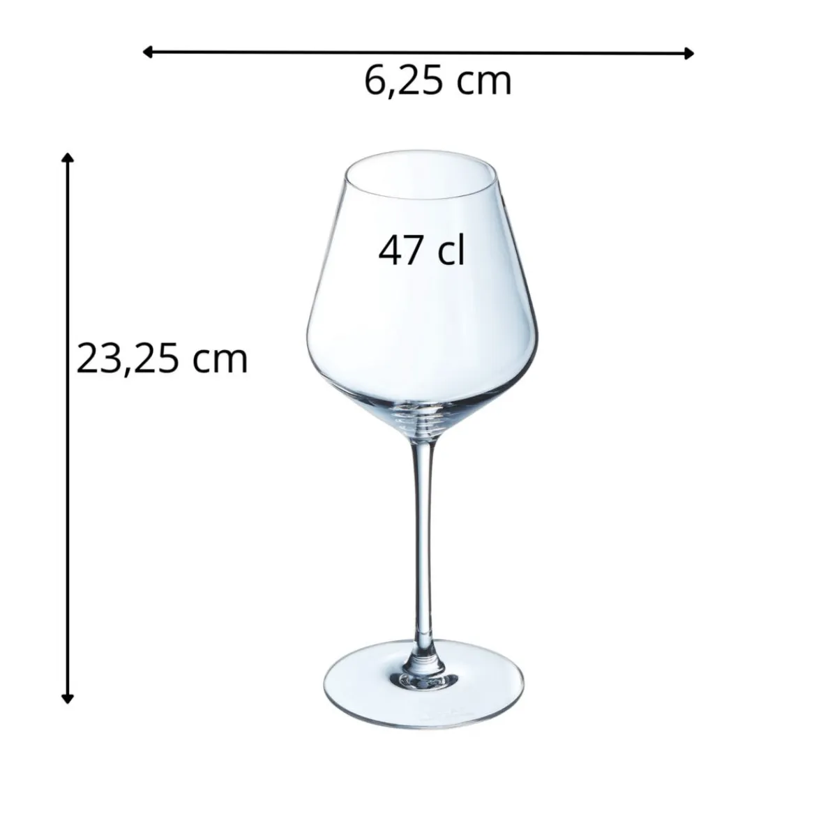 Verre à pied verre cristallin 47 cl Ultime - CRISTAL D'ARQUES Discount