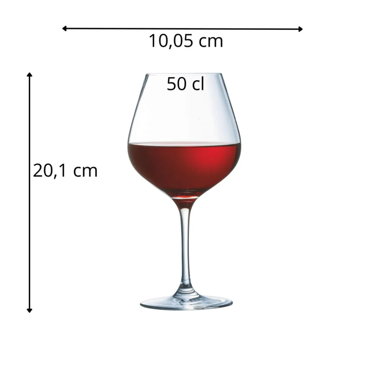 CRISTAL D'ARQUES Verre à pied verre cristallin 25 cl Rendez Vous