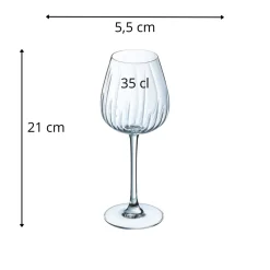 Verre à pied verre cristallin 35 cl Swirly - CRISTAL D'ARQUES New