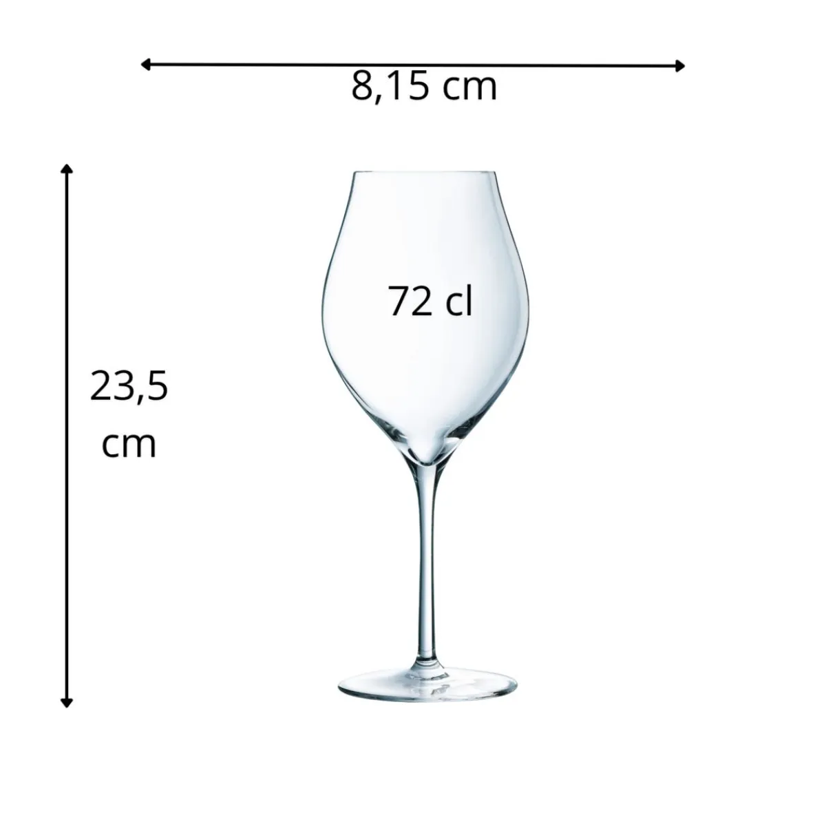 Verre à pied verre cristallin 72 cl Exaltation - CHEF & SOMMELIER Outlet