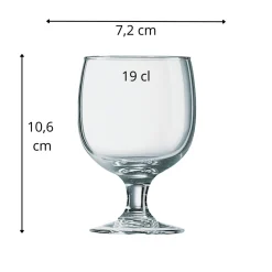 ARCOROC Verre à pied verre trempé 19 cl Amelia