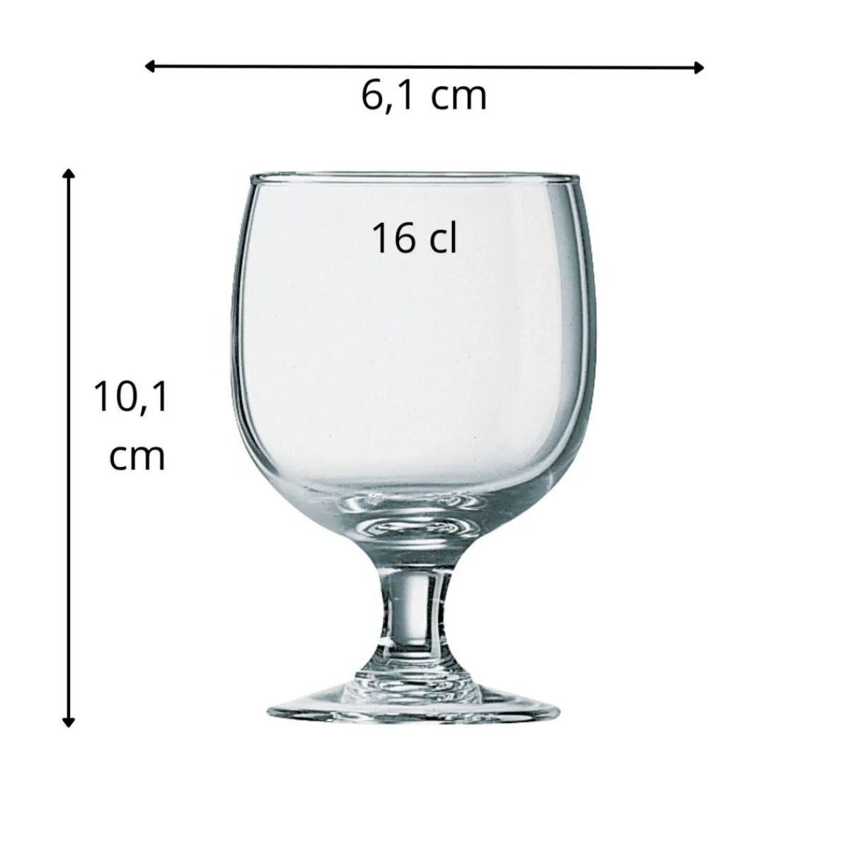 ARCOROC Verre à pied verre trempé 16 cl Amelia Best