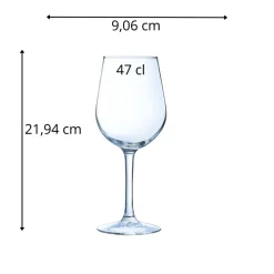 ARCOROC Verre à pied verre trempé 47 cl Domaine Discount