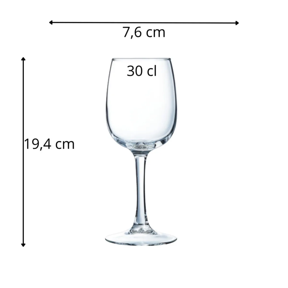 ARCOROC Verre à pied verre trempé 30 cl Elisa Clearance