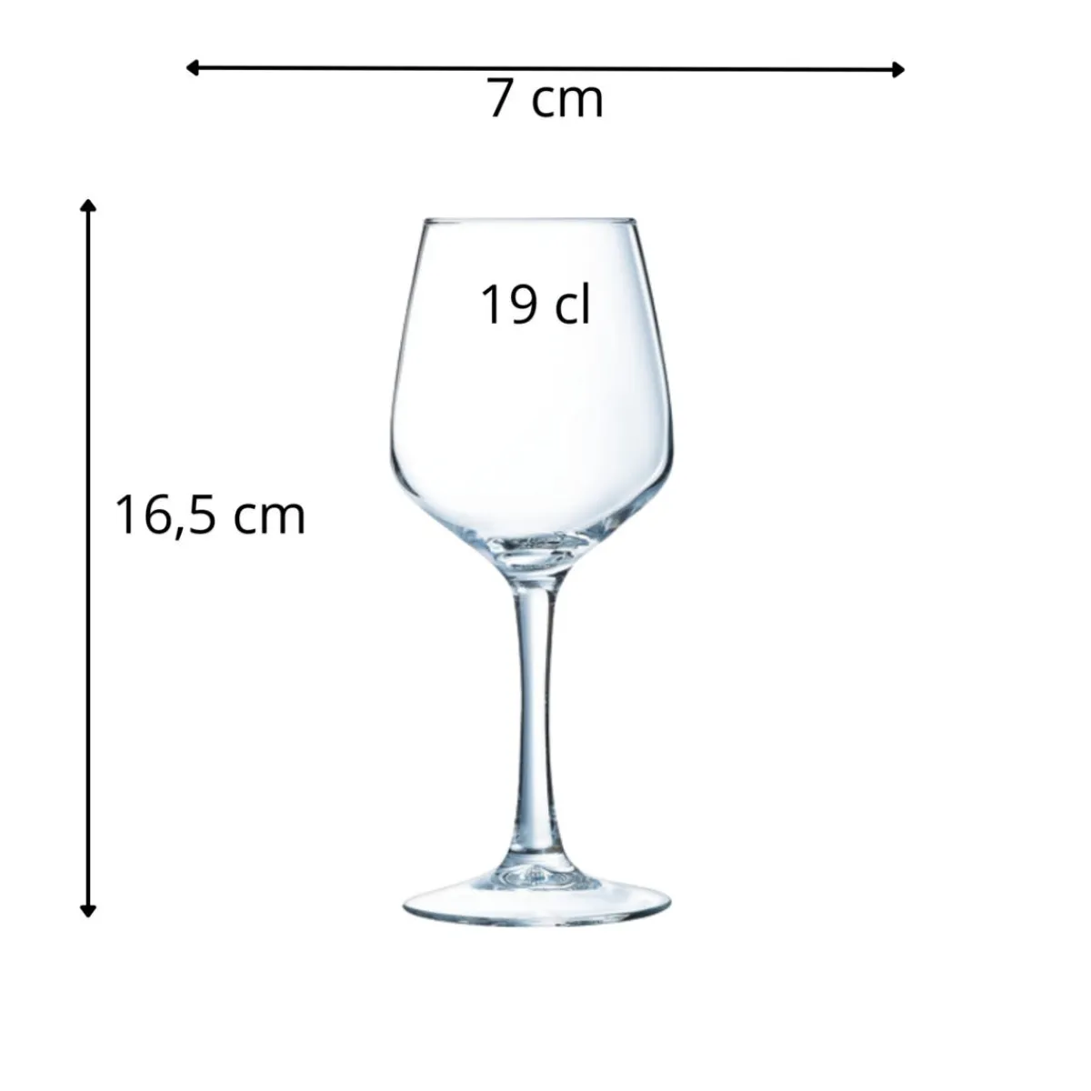 Verre à pied verre trempé 19 cl Lineal - ARCOROC New