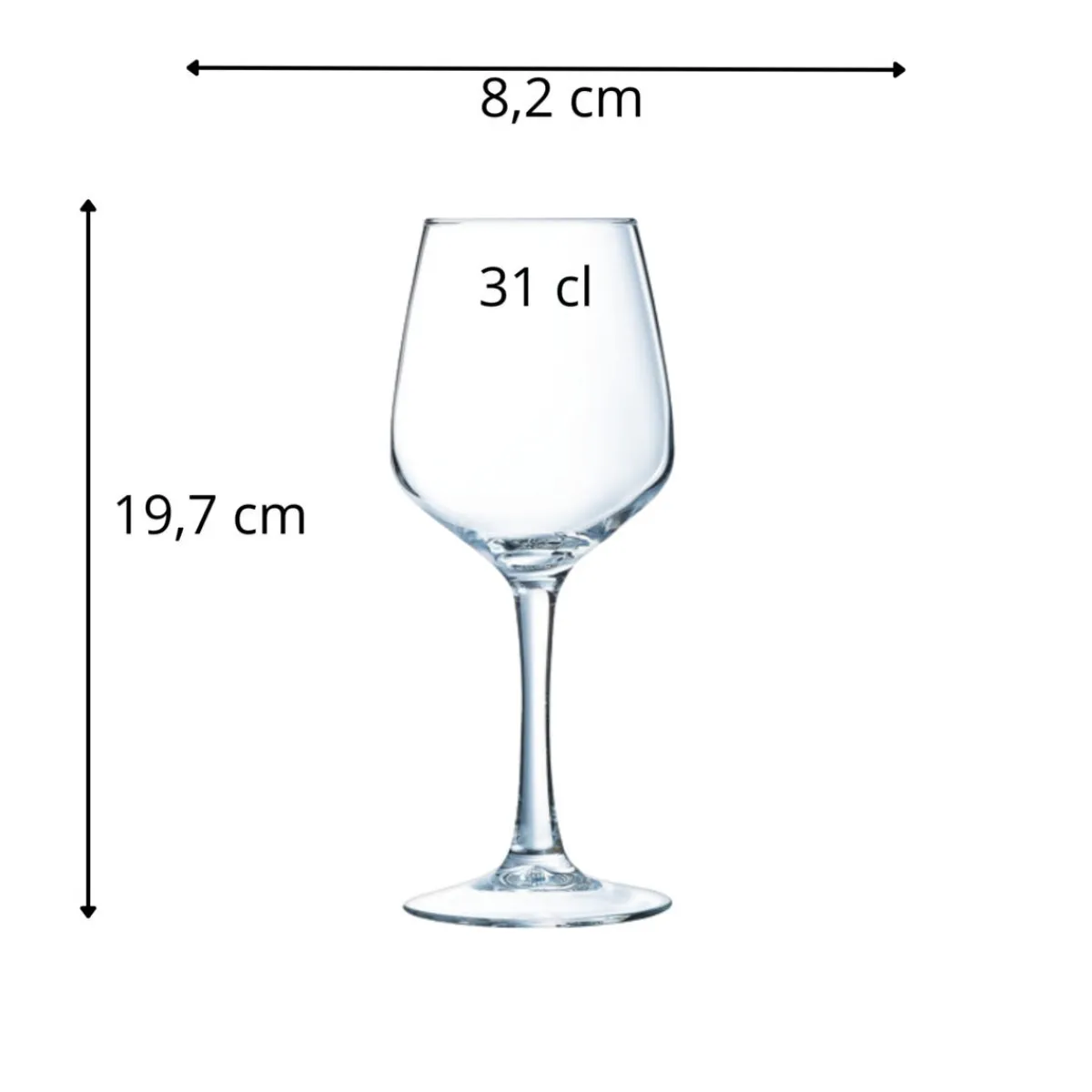 Verre à pied verre trempé 31 cl Lineal - ARCOROC Hot
