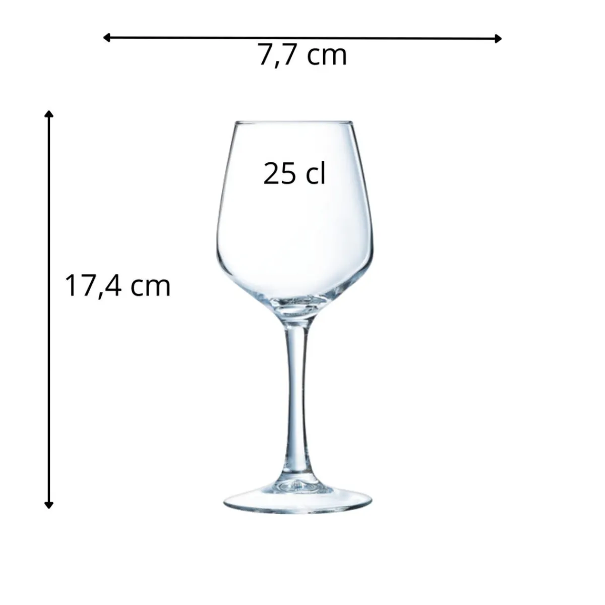 Verre à pied verre trempé 25 cl Lineal - ARCOROC Online