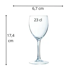 ARCOROC Verre à pied verre trempé 23 cl Princesa Outlet