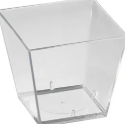 Verrine carré transparent 4,7x4,7x4,5 cm 6 cl (100 pièces) - DUNI