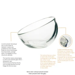 Verrine rond transparent verre pressé Ø 7,7 cm Bubble - LA ROCHERE Sale