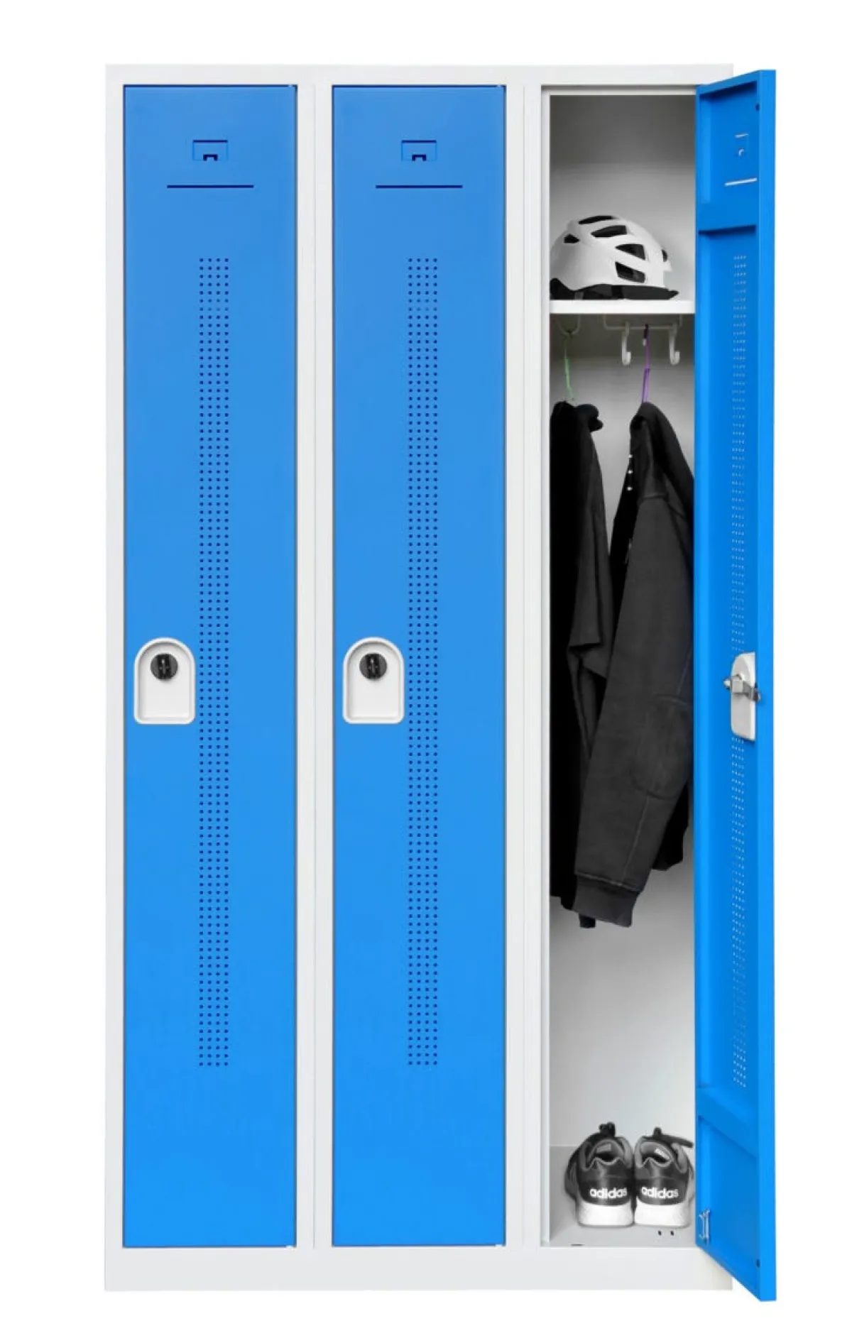 Vestiaire 3 casiers tôle d'acier 180x90x50 cm Ligne 50 - CARAY Best