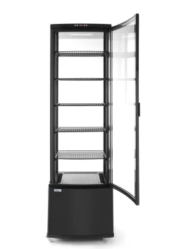 Vitrine refrigeree 270l noir noir froid positif 270 L 6 niveaux - HENDI Clearance