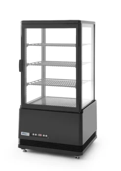 Vitrine refrigeree 68l noir noir froid positif 68 L 4 niveaux - HENDI Discount