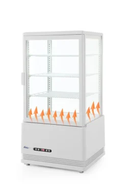 Vitrine refrig 68l blanc blanc froid positif 68 L 4 niveaux - HENDI Clearance