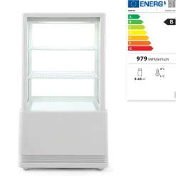 Vitrine refrig 58l blanc blanc froid positif 58 L 3 niveaux - HENDI Outlet
