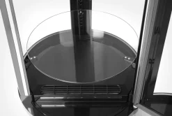 Vitrine refrig patiss. ronde 100l argent froid positif 100 m³/h 4 niveaux - HENDI Discount