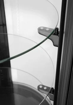 Vitrine refrig patiss. ronde 100l argent froid positif 100 m³/h 4 niveaux - HENDI Discount