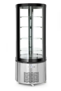 Vitrine refrig patiss. ronde 360l argent froid positif 360 L 4 niveaux - HENDI Sale