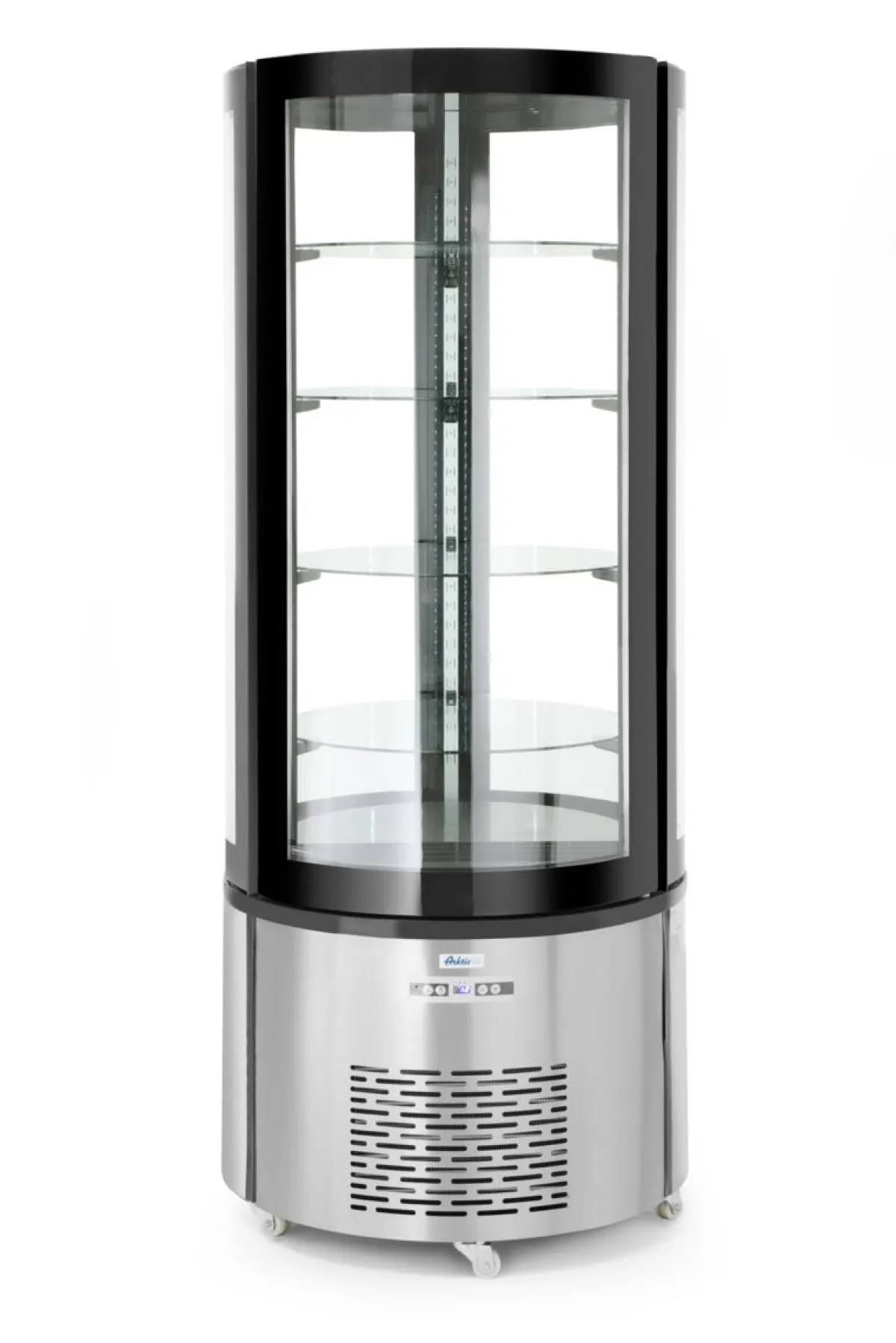 Vitrine refrig patiss. ronde 360l argent froid positif 360 L 4 niveaux - HENDI Sale