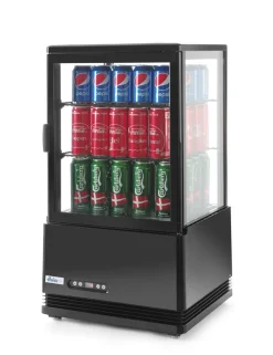 HENDI Vitrine refrig table 58l ix noir froid positif 58 L 3 niveaux New