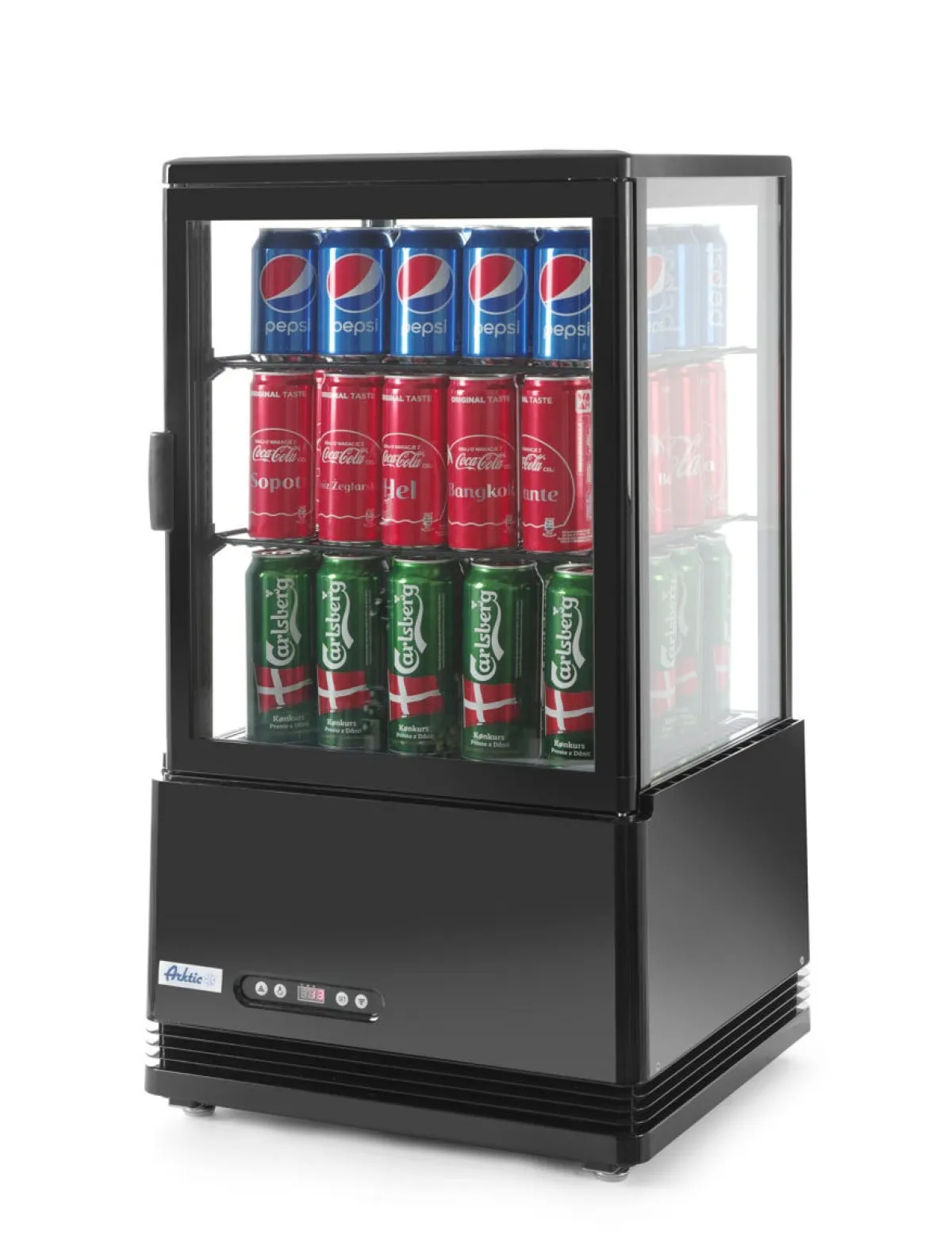 HENDI Vitrine refrig table 58l ix noir froid positif 58 L 3 niveaux New